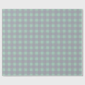 Gingham Grey Mint Groene Pastel Grill Elegant Cadeaupapier (Vlak)