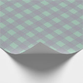 Gingham Grey Mint Groene Pastel Grill Elegant Cadeaupapier (Hoek)