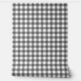 Gingham grijs klassiek topkeuze  behang