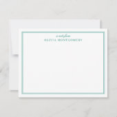 Gingham Groen en Wit Persoonlijk Notitiekaartje (Voorkant)