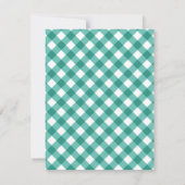 Gingham Groen en Wit Persoonlijk Notitiekaartje (Achterkant)