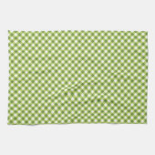 Gingham Groen Wit Eenvoudig Theedoek (Horizontaal)