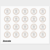 Gingham Haakwerk Ronde Sticker (Vel)