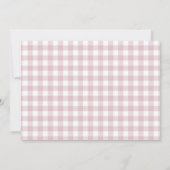 Gingham Halloween Ghost Girl Baby shower Foto Kaart (Achterkant)