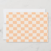 Gingham Halloween Verjaardag Foto Bedankkaart (Achterkant)