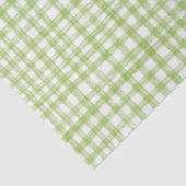 Gingham Hand-Drawn Modern Cute Green White Preppy Tissuepapier (Detail)