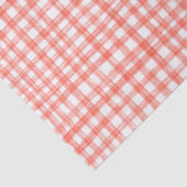 Gingham Hand-Drawn Modern Cute Red White Preppy Tissuepapier (Detail)