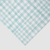 Gingham Hand-Drawn Modern Schattige Groen Wit Prep Tissuepapier (Detail)