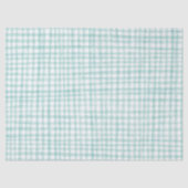 Gingham Hand-Drawn Modern Schattige Groen Wit Prep Tissuepapier (Voorkant)