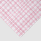 Gingham Hand-Drawn Modern Schattige Roze Witte Pre Tissuepapier (Detail)