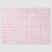 Gingham Hand-Drawn Modern Schattige Roze Witte Pre Tissuepapier (Voorkant)