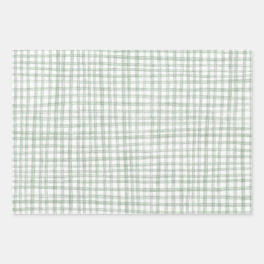 Gingham Handgemaakte Patroon Cute MAATWERK Inpakpapier Vel (Voorkant 2)