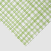 Gingham Handgetekende Moderne Cute Groen Witte Pre Tissuepapier (Detail)