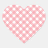 Gingham hart Stickers (Voorkant)