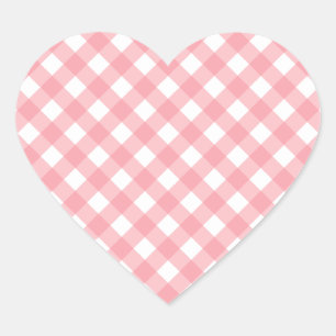 Gingham hart Stickers
