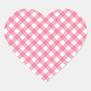 Gingham Hart Stickers