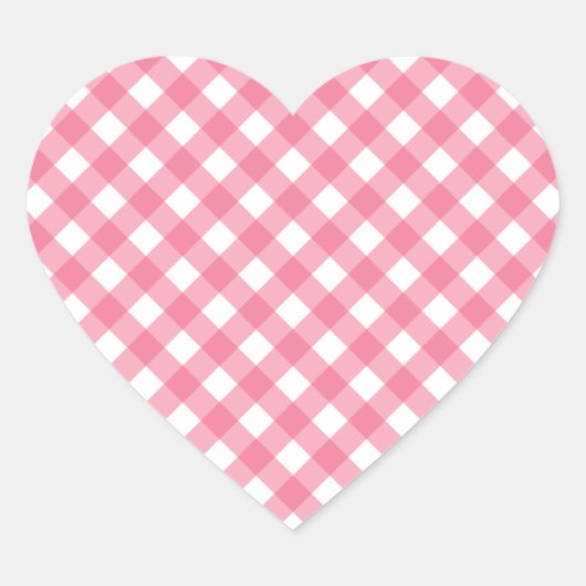 Gingham hart Stickers (Voorkant)
