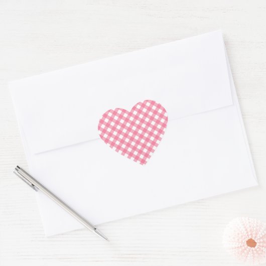 Gingham hart Stickers (Envelop)