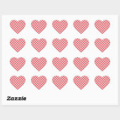 Gingham hart Stickers (Vel)