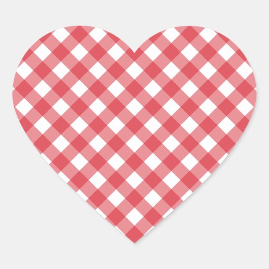 Gingham hart Stickers (Voorkant)