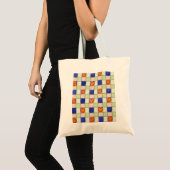 Gingham hart winkelen Tas (Voorkant (product))