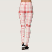 Gingham-harten • Klassieke zoete Valentijn-naadloo Leggings (Achterkant)