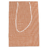 Gingham-Harvest Oranje-Gift Bag M Medium Cadeauzakje (Voorkant)
