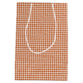 Gingham-Harvest Oranje-Gift Bag M Medium Cadeauzakje (Achterkant)
