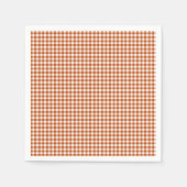 Gingham-Harvest Oranje-Paper Napkins Servetten (Voorkant)