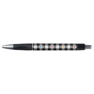 Gingham Heart Ballpoint Pen