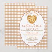 Gingham Heart Cutie Pie is on the way Baby Shower Kaart (Voorkant / Achterkant)
