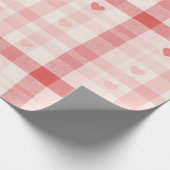 Gingham Hearts • Classic Sweet Valentine Seamless  Cadeaupapier (Hoek)