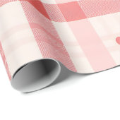 Gingham Hearts • Classic Sweet Valentine Seamless  Cadeaupapier (Rol Hoek)