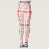 Gingham Hearts • Classic Sweet Valentine Seamless  Leggings (Voorkant)