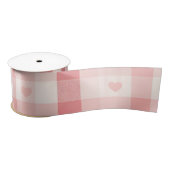 Gingham Hearts • Classic Sweet Valentine Seamless  Satijnen Lint (Spoel)