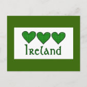 Gingham Hearts Ireland Briefkaart (Voorkant)