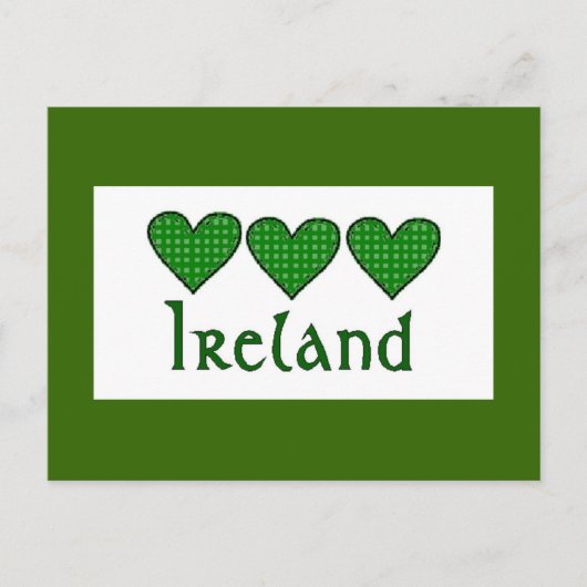 Gingham Hearts Ireland Briefkaart (Voorkant)