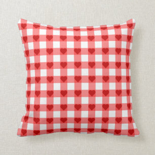 Gingham Hearts Kussen