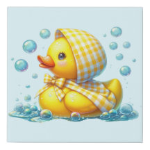Gingham Hoedje Rubber Eend
