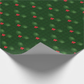 Gingham Holly Berries Cadeaupapier (Hoek)