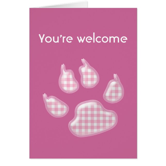 gingham - hondenpoot - roze (Voorkant)