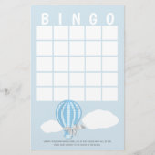 Gingham Hot Air Balloon Baby shower Bingo Briefpapier (Voorkant)