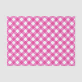 Gingham Hot Pink en White Pattern Tissuepapier (Voorkant)