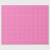 Gingham Hot Pink Wrapping Paper Cadeaupapier (Vlak)