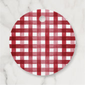 Gingham Huggies Chuggies Beer Diaper Baby Shower  Bedankjes Labels (Achterkant)