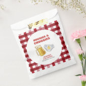 Gingham Huggies Chuggies Beer Diaper Baby Shower  Bedankzakje (Gezegeld)