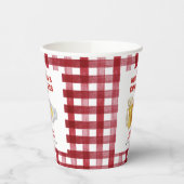 Gingham Huggies Chuggies Beer Diaper Baby Shower Papieren Bekers (Links)