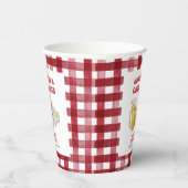 Gingham Huggies Chuggies Beer Diaper Baby Shower Papieren Bekers (Rechts)