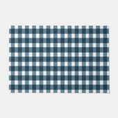 Gingham Indigo Blue Pattern Deurmat (Voorkant)