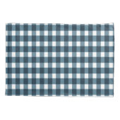 Gingham Indigo Blue Pattern Kussensloop (Achterkant-Links)